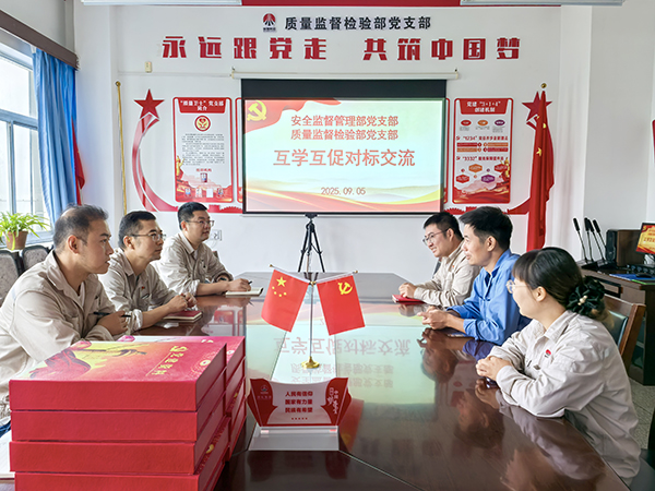 081757291691128554.jpg 9.5日,安全監督管理部黨支部與質量監督檢驗部黨支部對標交流學習.jpg